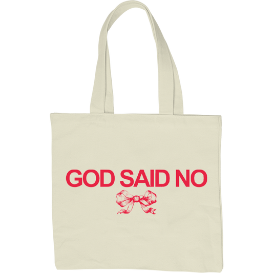 God Said No Tote (Natural)