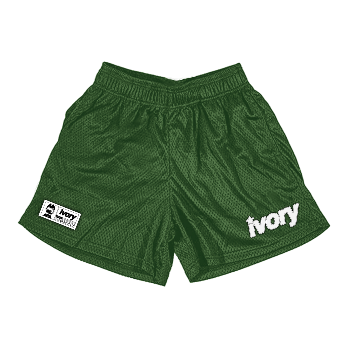Ivory Mesh Shorts (Green)
